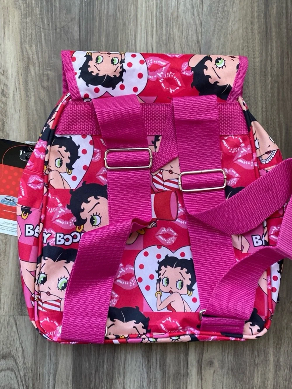 Betty Boop Hot Pink Backpack with Bow Accent